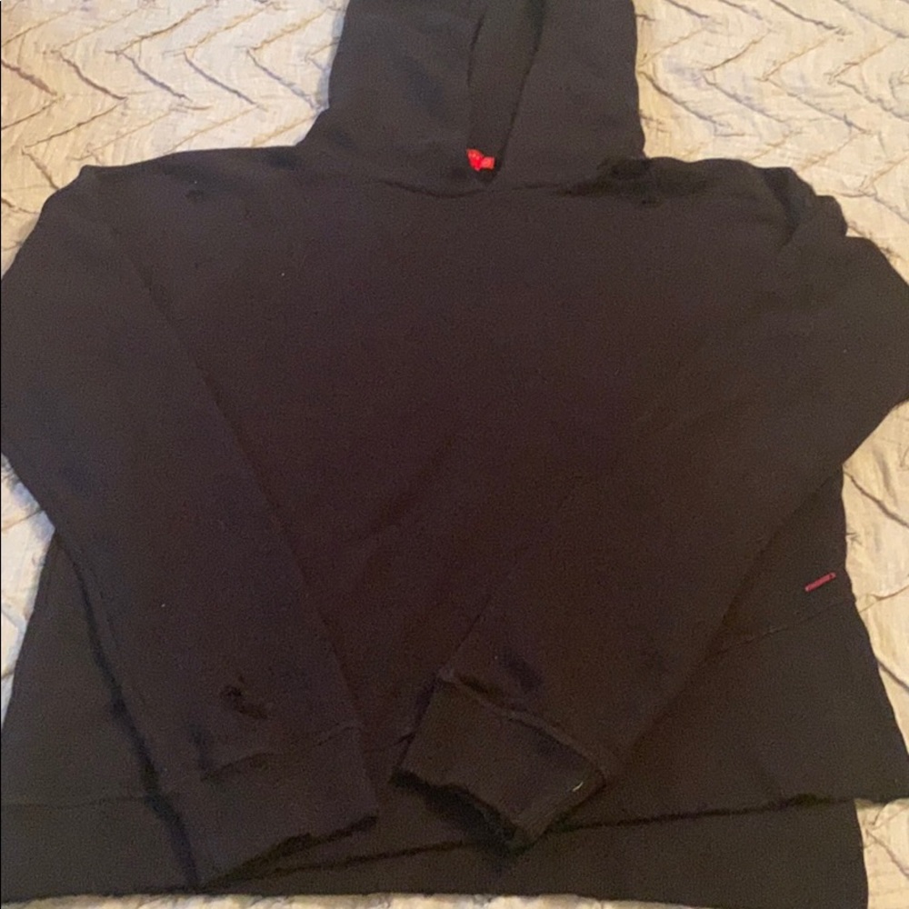N:philanthropy distressed hooded sweatshirt